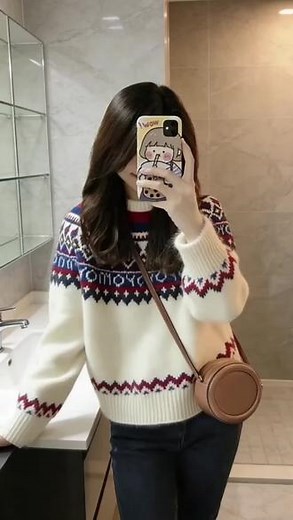米白色慵懒风套头针织衫女冬季巨好看的加厚毛衣可外穿内搭#针织衫 #毛衣 - 抖音