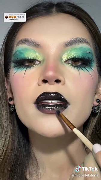 Witchy Lip Combo Tutorial with Glittery Gloss
