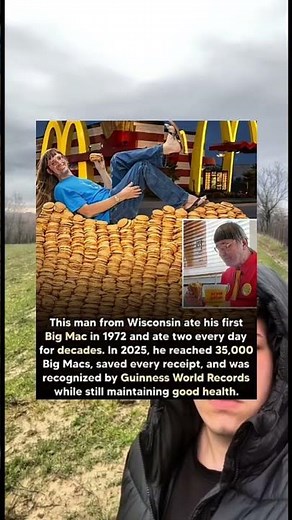 Wisconsin Man Sets The Big Mac Guinness World Record After Eating 2 Every Day Since 1972.