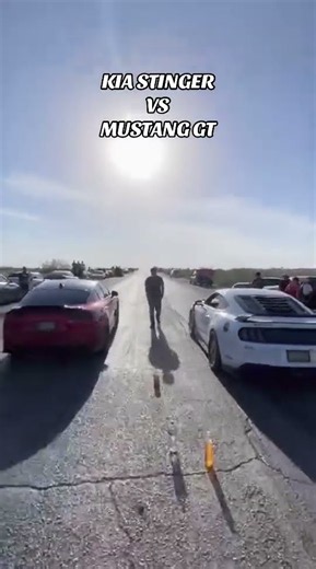 KIA STINGER VS MUSTANG GT #cdjuárez #automobile #juarez #race #kia #stinger #kiastingergt #ford