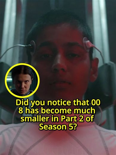 Did you notice that 008 has become much smaller in Part 2 of Season 5#usa #us #foryou #strangerthings5 #008 #kali #fyp