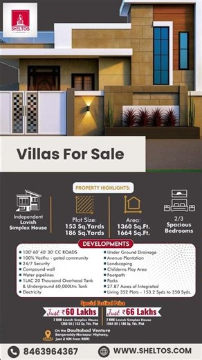 uxury Simplex Homes in Hyderabad @ Just ₹60 Lakhs? | Doultabad Tirumala Golden Eye