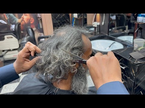Amazing Haircut & Beard Transformation of a 50-Year-Old Man | ASMR Makeover”