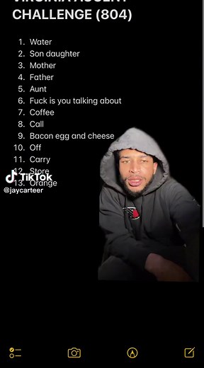 Virginia accent challange #vaaccent #accent #southern #southernaccent #virginia #804 I dont think we got a strong accent in VA 🤔🤔
