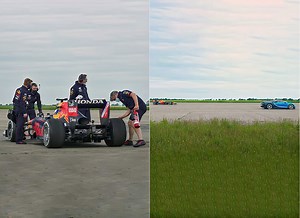 Bugatti Chiron Takes On Red Bull F1 Car in the Ultimate Drag Racing Showdown