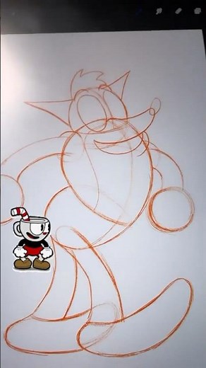 How to draw Crash Bandicoot 1930s rubberhose Cuphead art style #drawingtutorial #classicgaming