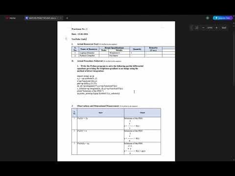 PRACTICUM 1 - PARTIAL DIFFERENTIATION AND EQUATIONS