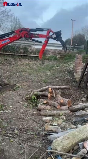 Nicosail Mini Excavator with Log Grapple | Compact Machine for Efficient Farm Work