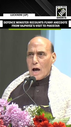 Defence Minister Rajnath Singh recounts humorous yet sharp anecdote from Vajpayee’s Pakistan visit