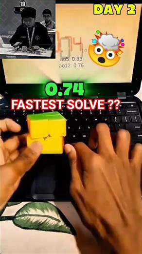 2x2 Cube New Fatest World Record🤯| DAY 2 #rubikscube#shorts