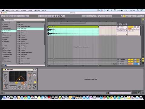 Ableton Live 9 Tutorial: Using the Bandpass Filter in Autofilter