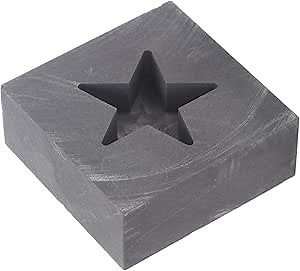 Graphite Ingot Mold, Five‑Pointed Star Shape, for Gold Silver Copper Aluminum Melting Casting Refining