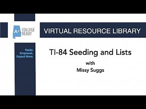 TI 84 Seeding and Lists