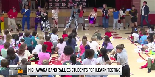 LaSalle Elementary School hosts pep rally to prepare students for ILEARN tests