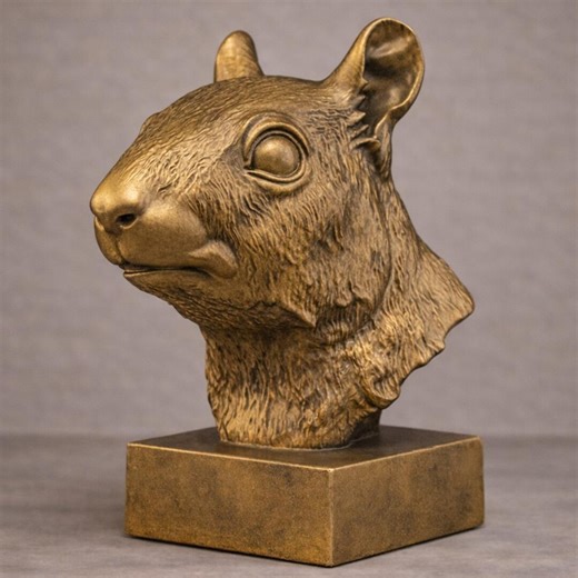 Squirrel Bust 3D Model | CNC & 3D Printing (digital Download - Stl, Obj, Fbx, 3mf Files) - Etsy