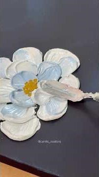 Making Flowers with Modeling Paste | CAMILLA CREATIONS #camillacreations #flowerart #artist