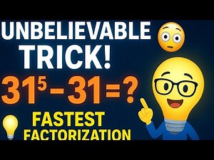 “31⁵ − 31 Explained Step by Step | Power & Exponent Trick | Factorization Made Easy 💡”