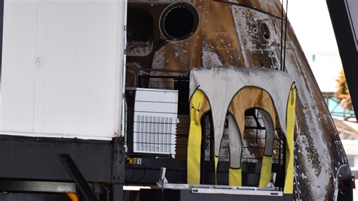 End of an era: SpaceX Dragon recovery ship cruises through Port Canaveral for final time