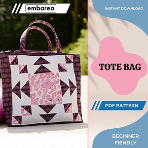 Quilted Tote Bag Sewing Pattern, Beginner Friendly (PDF Pattern) - Etsy Canada