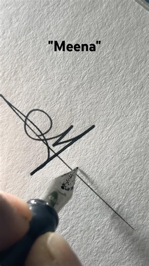 ❤️How to sign "Name Meena"?❤️#signature #handwriting #alphabet #calligrphy #art