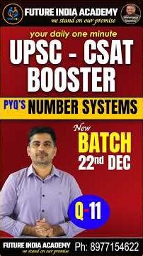 CSAT Paper 2 Hacks in 60s 🚀 | Daily UPSC Prelims Booster | Future India Academy