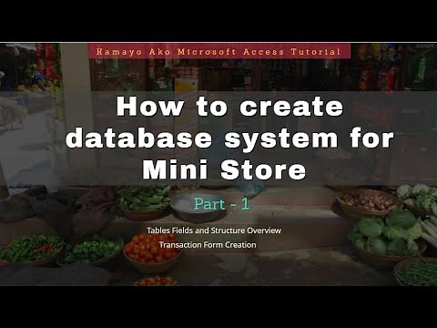 Ms Access | How to create database system for Mini Store Part 1