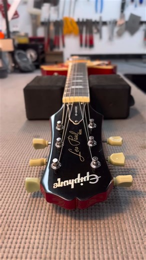 Hudson Valley Guitar Fix on Instagram: "#epiphone #lespaul #electricguitar had a #setup #guitarmaintenance"