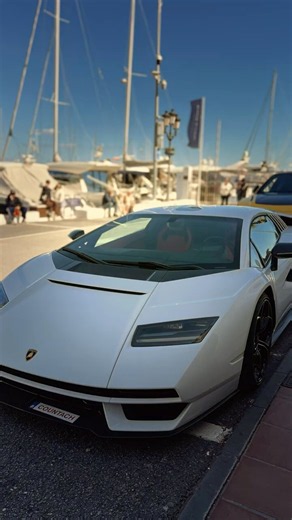 1 of 112. The Lamborghini Countach LPI 800-4 taking over Puerto Banús. White on white perfection.