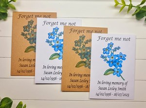 Personalized Forget-Me-Not Seed Packets: Funeral Memorial Favors - Etsy Italia