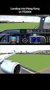 Cathay Pacific A350-900 lands in Hong Kong #fs2004 #flightsim #aviation #cathaypacific
