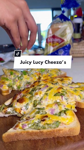 Replying to @kimishka mathadeen CHEEZA’S RECIPE These Cheeza’s make the perfect breakfast, lunch, dinner or even snack. Its easy to put together, one way to use up whatever you have you have in your fridge and they taste AMAZING!! When I was younger my mom use to take us to Juicy Lucy and I remember eating these Cheeza’s, she then started making them for us at home! So I thought this would be a perfect dish to serve for her and my gran. INGREDIENTS 4 Slices Albany White Bread 100 g Grated Cheeze
