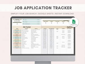 Job Application Tracker | Google Sheets | Interview Prep | Job Planner | Job Search Tracker | Job Hunt | Employment Log | Easy Spreadsheet - Etsy Canada