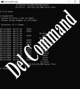 How To Use Del Command in Command Prompt || Dos Command #dos #doscommand #cmd
