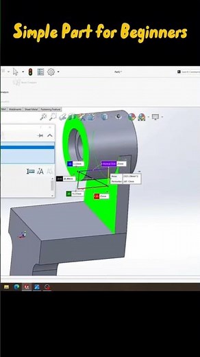 simple part in solidworks