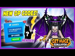 🚨New Op Codes😱 in Get Huge Simulator 💪 #roblox