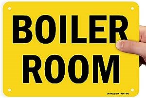 SmartSign "Boiler Room" Sign | 7" x 10" Plastic