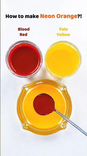 How to make Neon Orange?! #colormixing #satisfying #asmr #guessthecolor