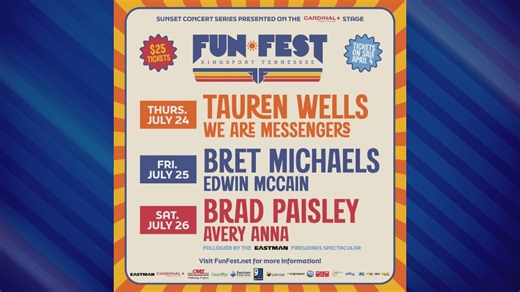 Brad Paisley, Bret Michaels among Fun Fest 2025 headliners