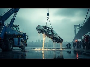 Unbelievable Underwater Car Rescue – Driver Trapped Beneath the River!