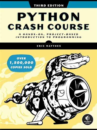Just starting Python programming and don't know where to begin? The Python Crash Course is a practical book that will teach you step by step. You can order it from our website. Details at: ebokify.com/python-crash-course-1-ed #Python | Ebokify