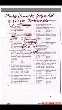 Model/Sample Paper for M.Com Entrance#1 #mcom #mcomentrance #cuet #jmi #cpet #hpu #nta #shorts