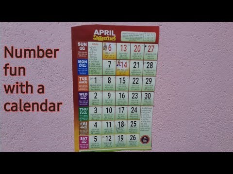 Number fun with a calendar.. |fun maths