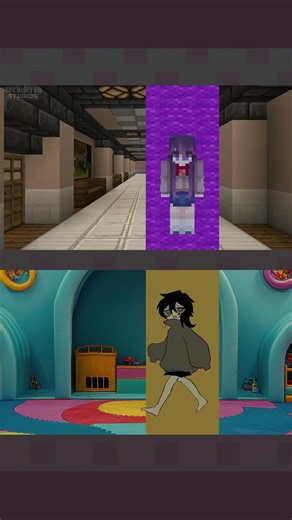 Part #3 | Looping The Rooms | DDLC x Minecraft | + Tribute AMV 💚🩵💜🩷 #ddlc #minecraft #meme