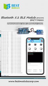 The BMC77M001 is a Bluetooth 5.2 BLE transparent transmitter module...