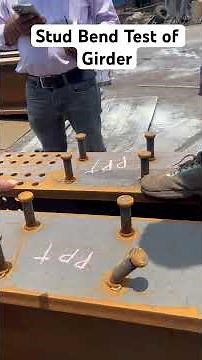 On field bend test of Stud/Shear Connector 🌉 #civilengineering #civilengineeringconstructionvideos
