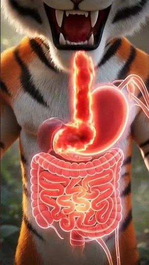 "🐅 Tiger’s Mighty Meal 🍖 | How a Tiger Digests Meat in 3D | Inside Zoo 🧬🎬✨."