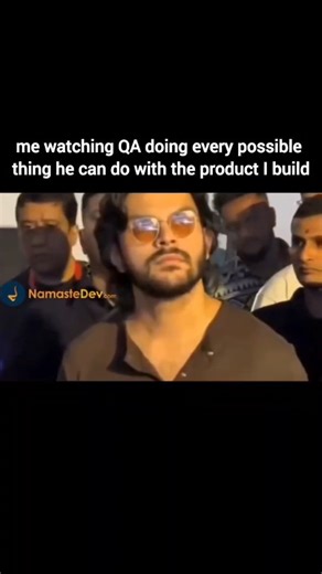 Namaste Dev on Instagram: "Aisa hai kya 😂😂😭 Follow @namastedevofficial for more memes!! #javascript #webdevelopment #softwareengineer #reactjs #java #viral #college #frontend #js #softwaredeveloper #backend #backendengineer #backenddeveloper #frontendengineer #frontenddeveloper #reactjs #reactjsdeveloper #reactjsdevelopment #reactnative #reactjsbootcamp #java #dsa #iitbombay #iit #coding #codingmemes #corporatelife #corporate #office [ Software Engineer, Corporate, Web Development, IIT, JavaS