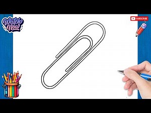 How to draw Paperclip - School Supplies Drawing