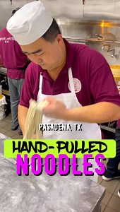 🍜 HAND-PULLED NOODLES right outside Houston! 🤯 . 🏠: Noodle Master . Pictured: Noodle Master in Pasadena, TX, is making all kinds of hand-pulled noodle dishes inspired by northern Chinese cuisine. They’re also serving up soup dumplings made from scratch, steamed bao buns, wok-fried entrées and chocolate bao buns! Amazing restaurant - a must-try when visiting the Houston area! #eldereats | Elder Eats