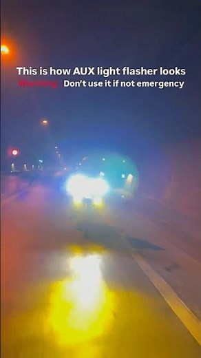 Don’t use AUX light flashers if not Emergency